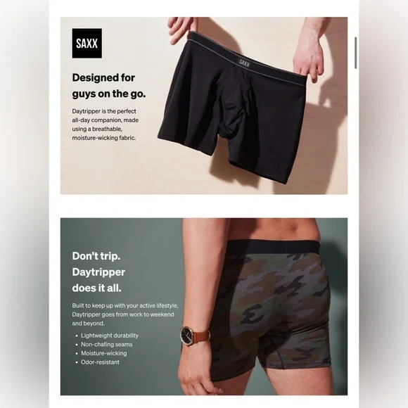 SAXX Men's Daytripper Comfort Stretch Boxer Brief Fly Briefs Men's 4 Pack size M - Picture 4 of 5